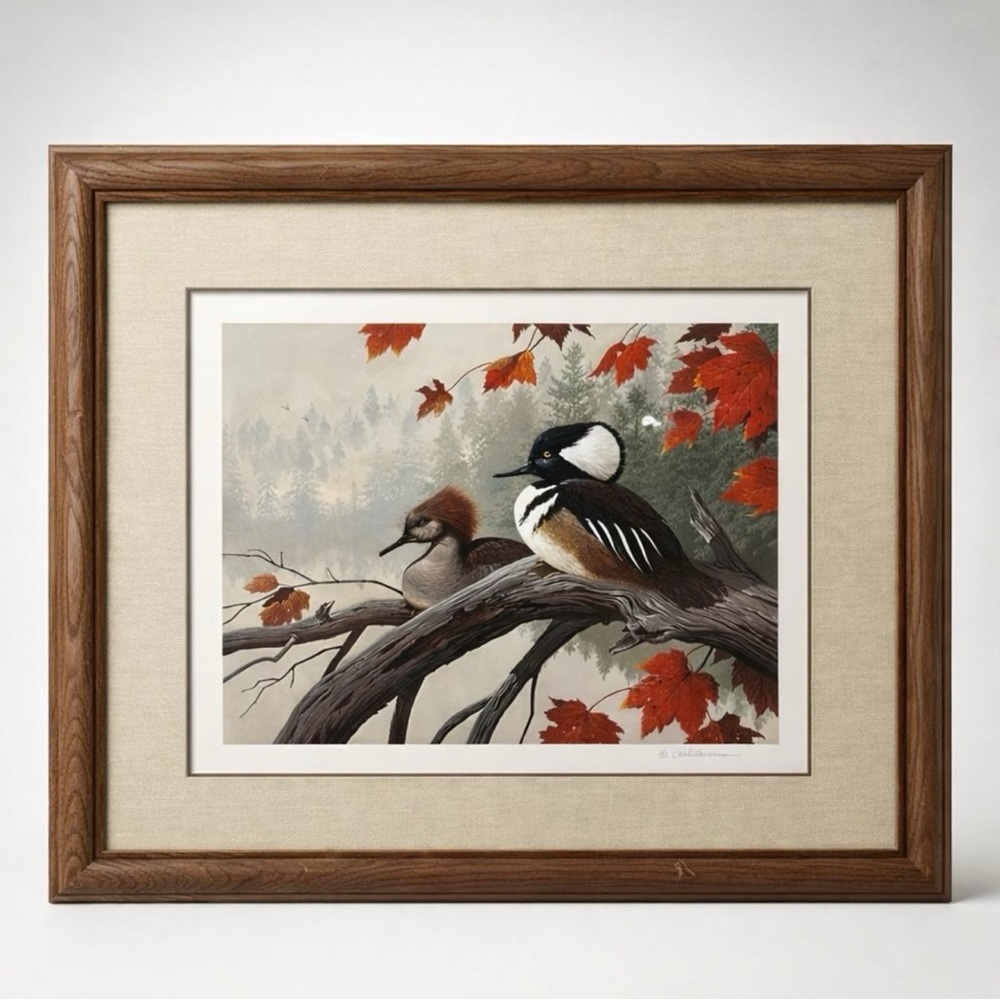 “Misty Morning" Signed and Numbered Lithograph by Rod Lawrence